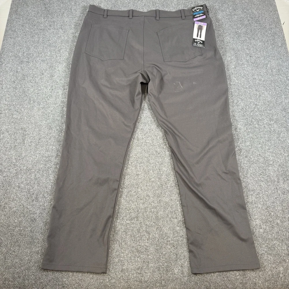 New Callaway Pants Mens 40x30 Gray Stretch Lightweight 5 Pocket‎ Golf Athletic